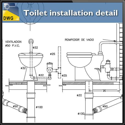 Toilet Detail Cad Drawing Free Download